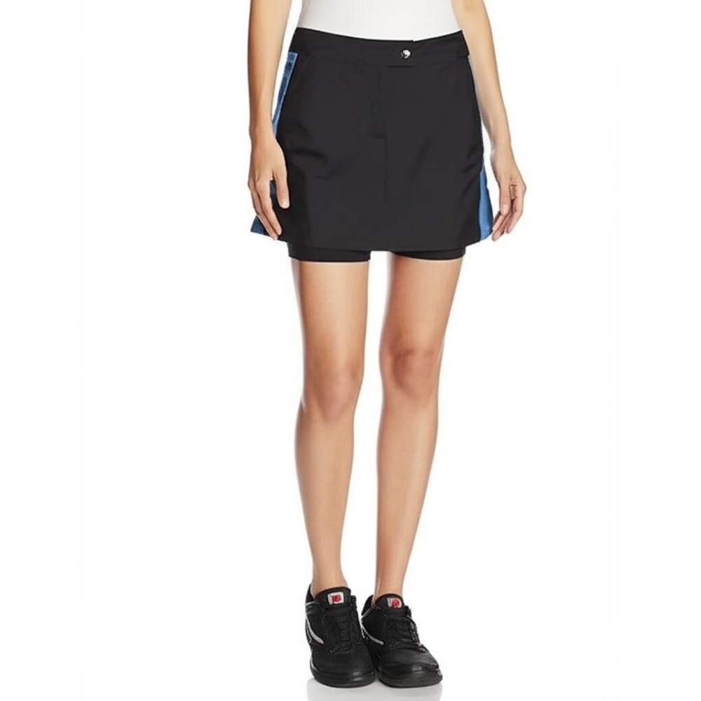 NWT IZOD Skort Womens 8 Black Blue Athletic Golf Cool FX Performance Sporty